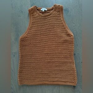 Madewell crochet knit crewneck sweater tank